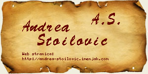 Andrea Stoilović vizit kartica